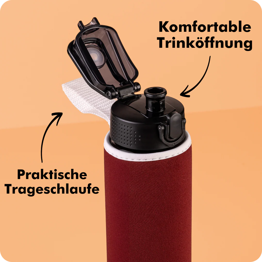 fyl Glas-Trinkflasche mit Überzug (600ml) - Image 4